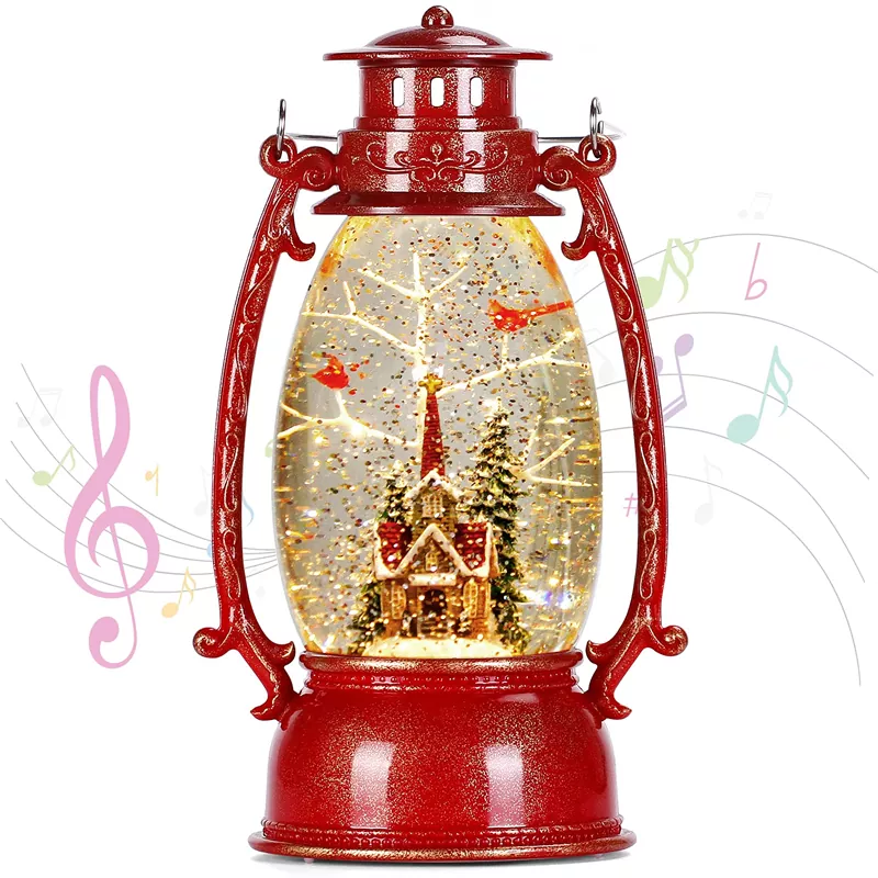 Gereja Tanglung Snow Globe Krismas