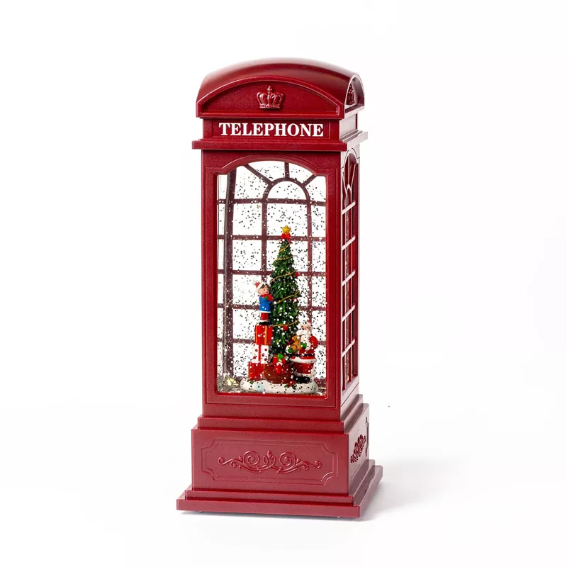 Pondok Telefon Krismas Snow Globe Lantern