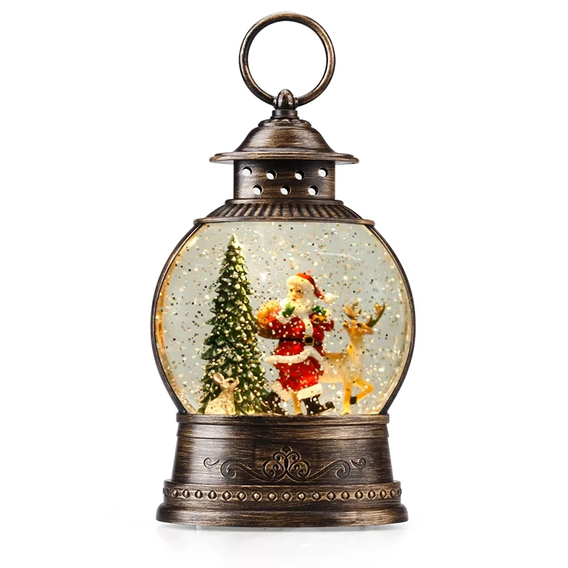 Tanglung Santa Claus dan Elk Christmas Snow Globe