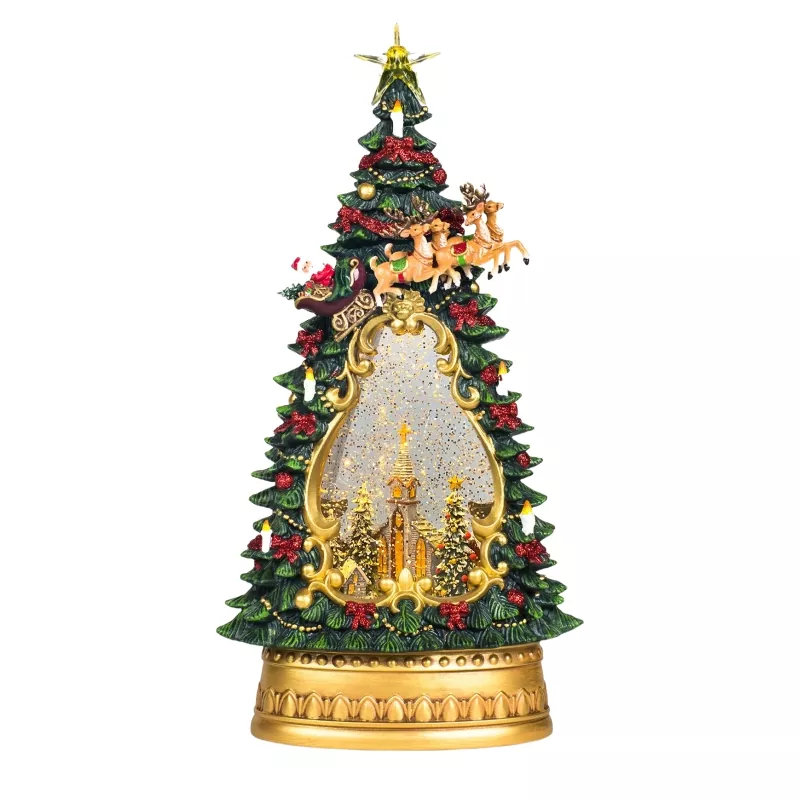 Tanglung Patung Pokok Krismas Snow Globe